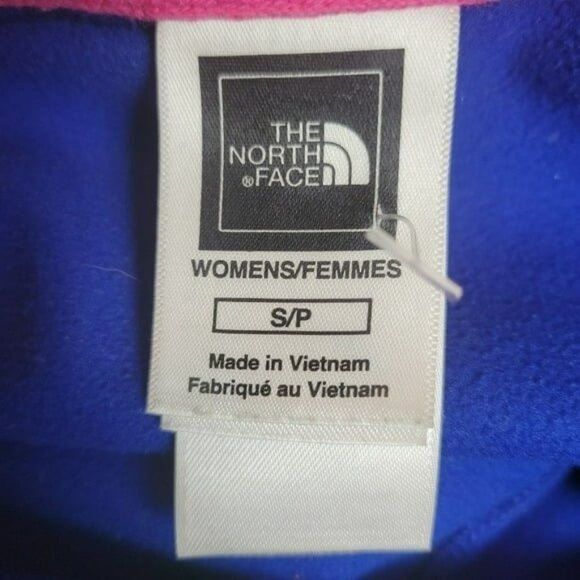 The North Face Blue and Black Full Zip Striped Hoodie in Small Petite - Picture 8 of 9